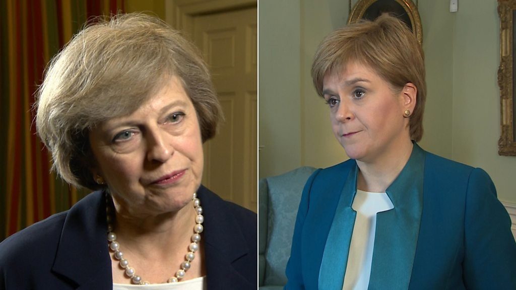 Theresa May and Nicola Sturgeon