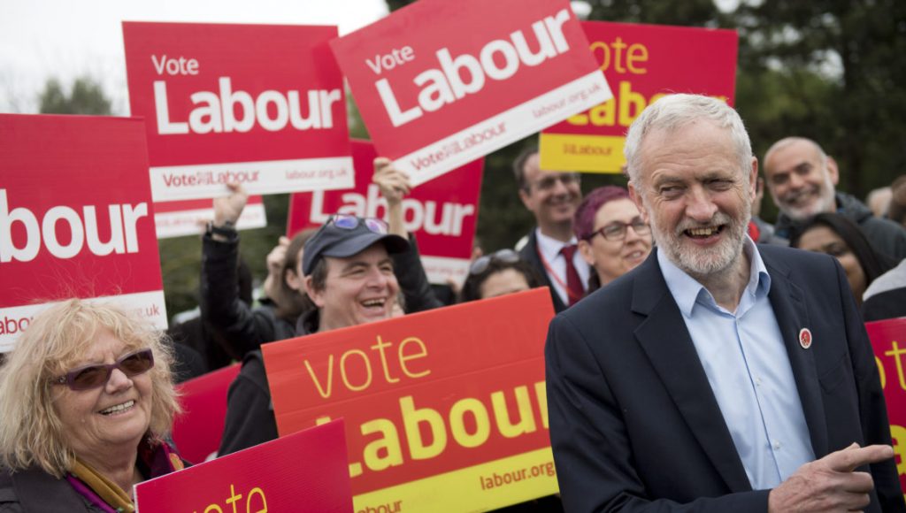 Jeremy Corbyn campaigning